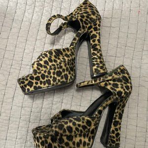 Leopard Platform heels 90's